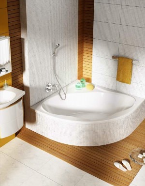 Дизайн ванных комнат с ассиметричными ваннами