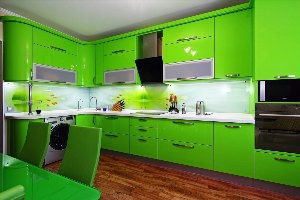 Зеленая кухня дизайн