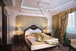 Дизайн спальни в частном доме классика