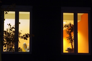 Светящиеся окна домов