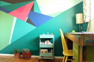 Окраска стен разными цветами