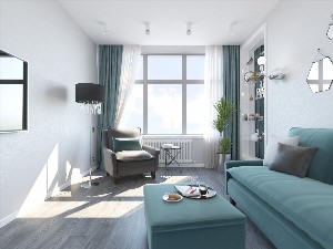 Дизайн однокомнатной квартиры в серых тонах