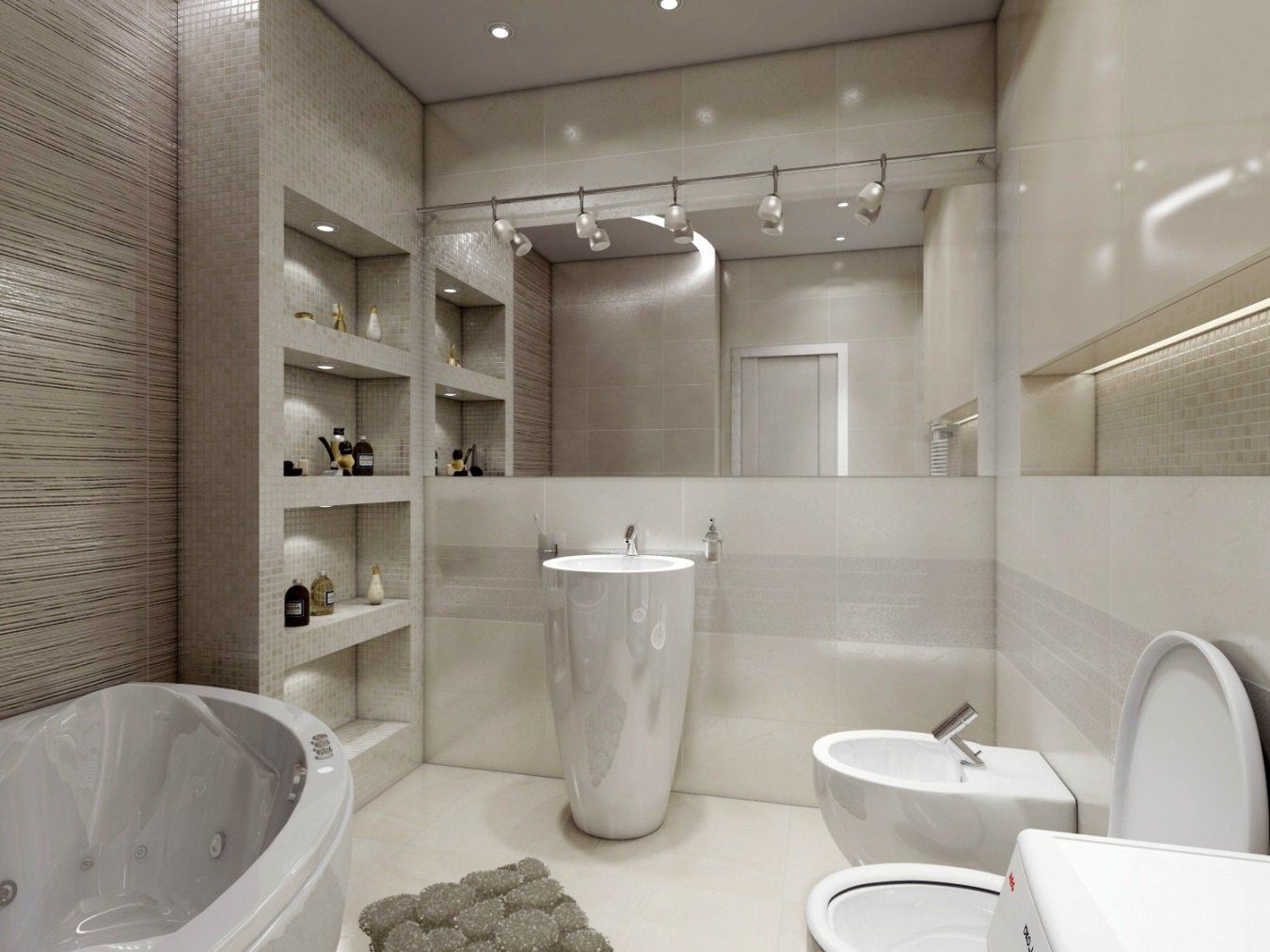Дизайн угловой ванной - оптимальные современные проекты для ванной ( фото-идей)