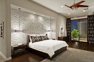 Дизайн спальни с панелями
