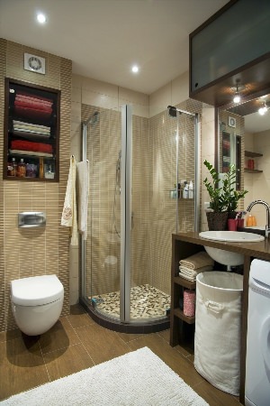 Дизайн ванных комнат с душевой зоной