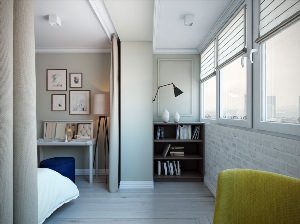 Дизайн однокомнатной квартиры с балконом