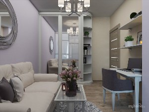 Дизайн однокомнатной квартиры московской планировки