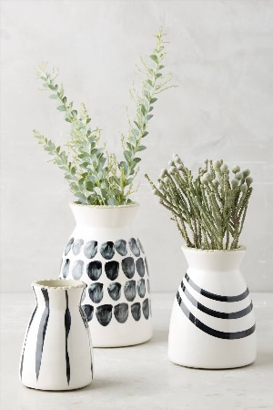 Керамические вазы в интерьере
