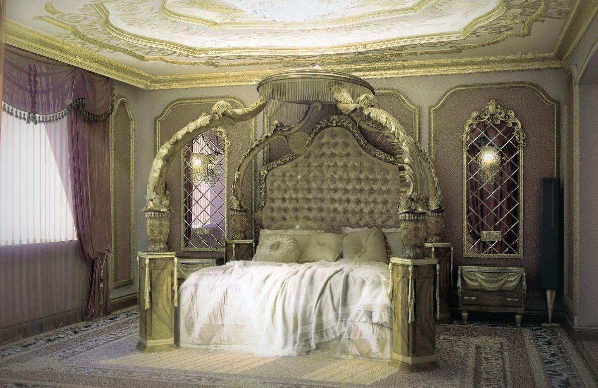 Мужская спальня в стиле Барокко