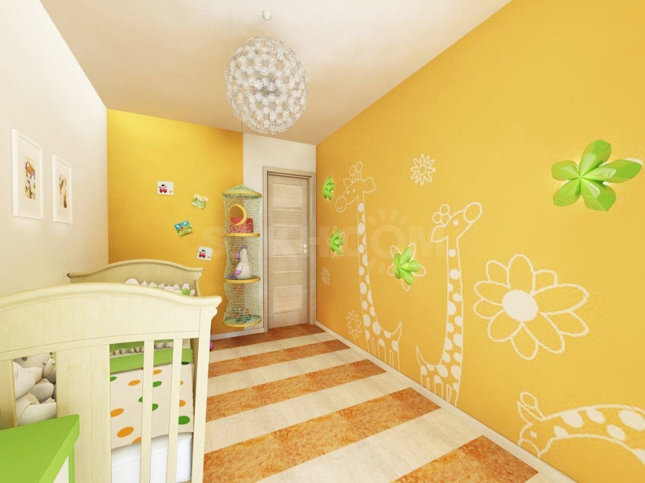 Яркость детской. Интерьер детской комнаты. Идеи покраски стен в детской. Сочетание цветов стен в детском саду. Детская комната в желтом цвете.