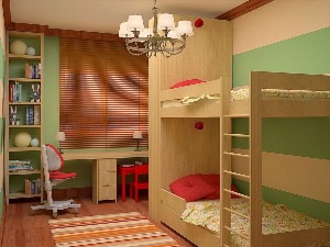 Планировка детской комнаты для двоих детей