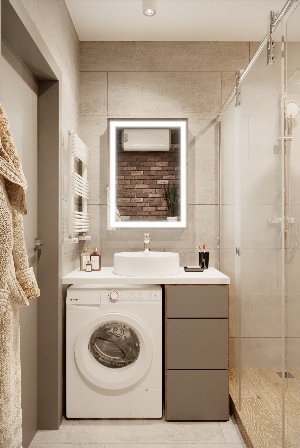 Ванные комнаты со стиральными машинами