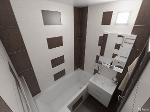 Дизайн ванной комнаты в панельной девятиэтажке