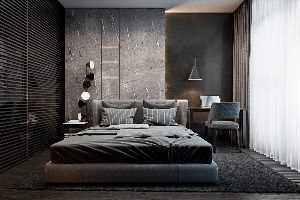 Спальня для мужчины в современном стиле