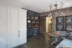 Грифельная стена на кухне