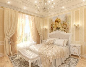 Спальни классические светлые