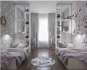 Дизайн комнаты для двух сестер подростков