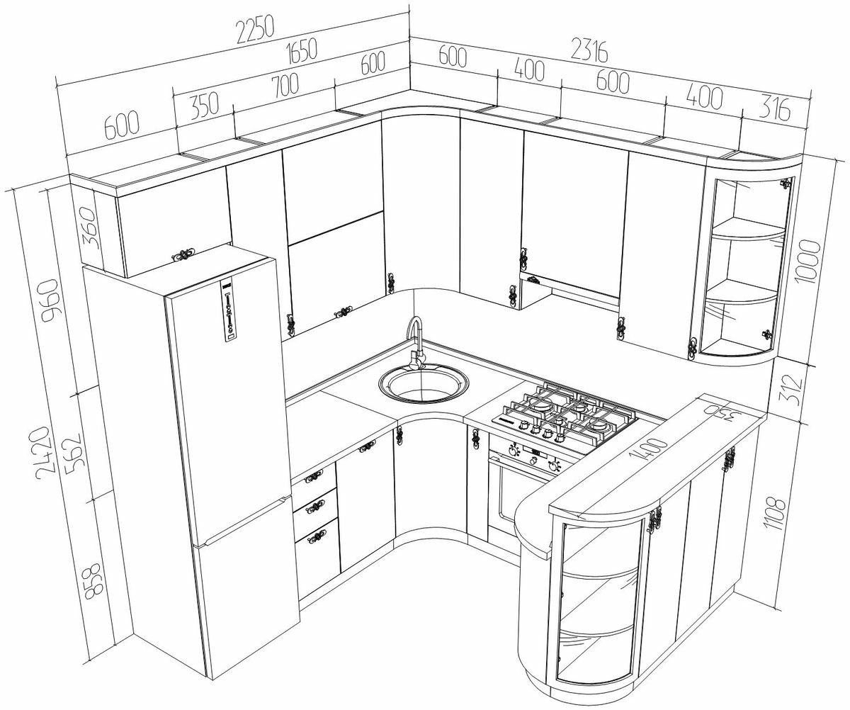 Кухня в хрущевке: 200 стильных и современных решений