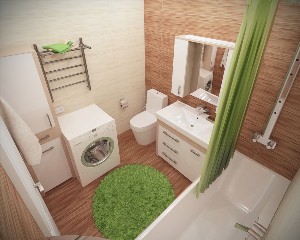 Маленькая ванная комната совмещенная с туалетом