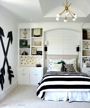 Белая спальня для подростка