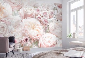 Фотообои розы в спальне