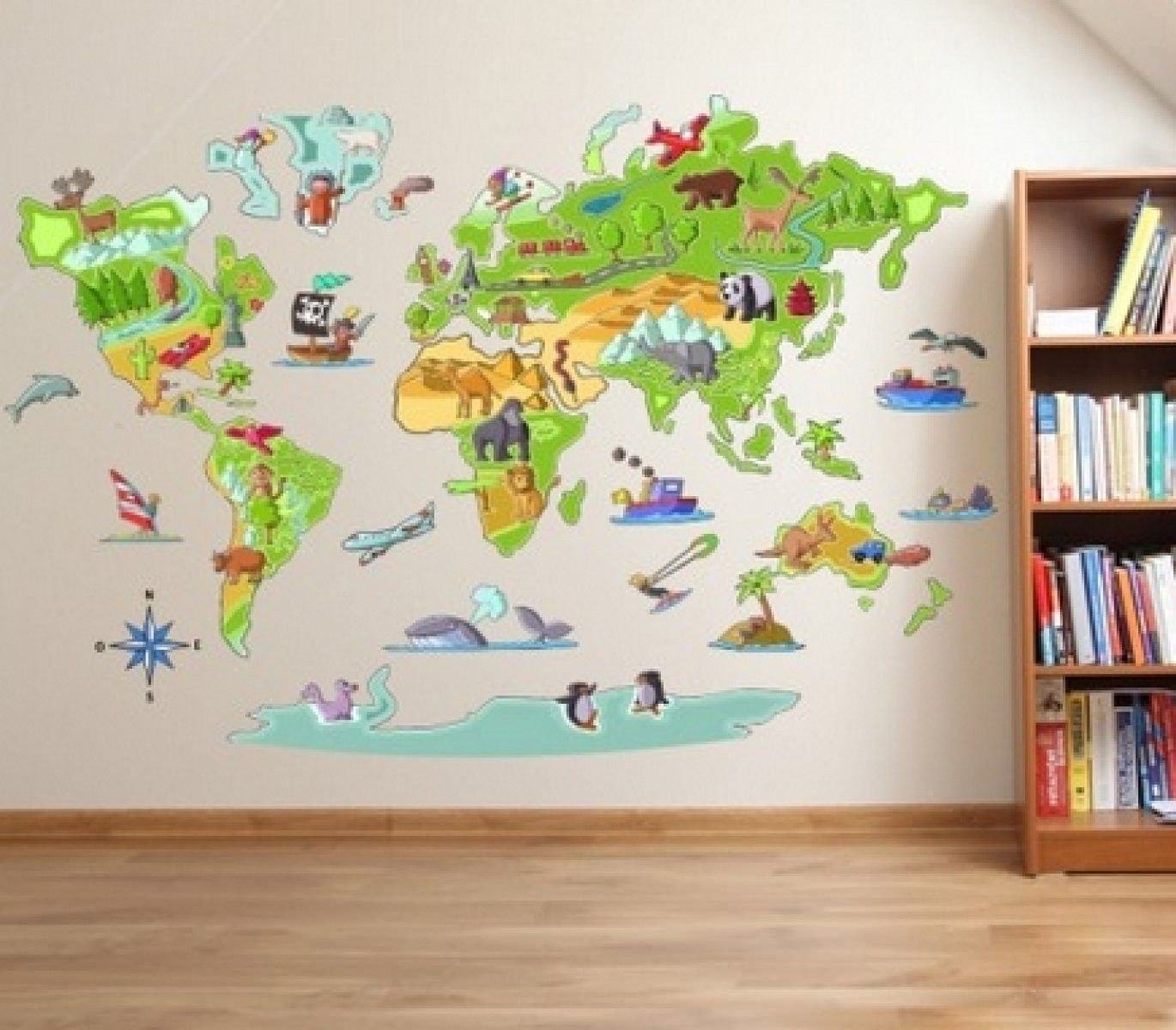 Карта в детской комнате