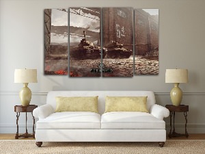 Модульные картины в гостиную над диваном