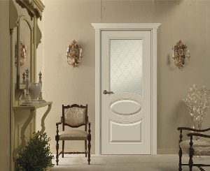Двери в английском стиле со стеклом