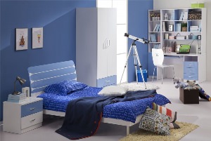 Комната для подростка в голубом цвете