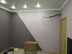 Покраска стен из гипсокартона