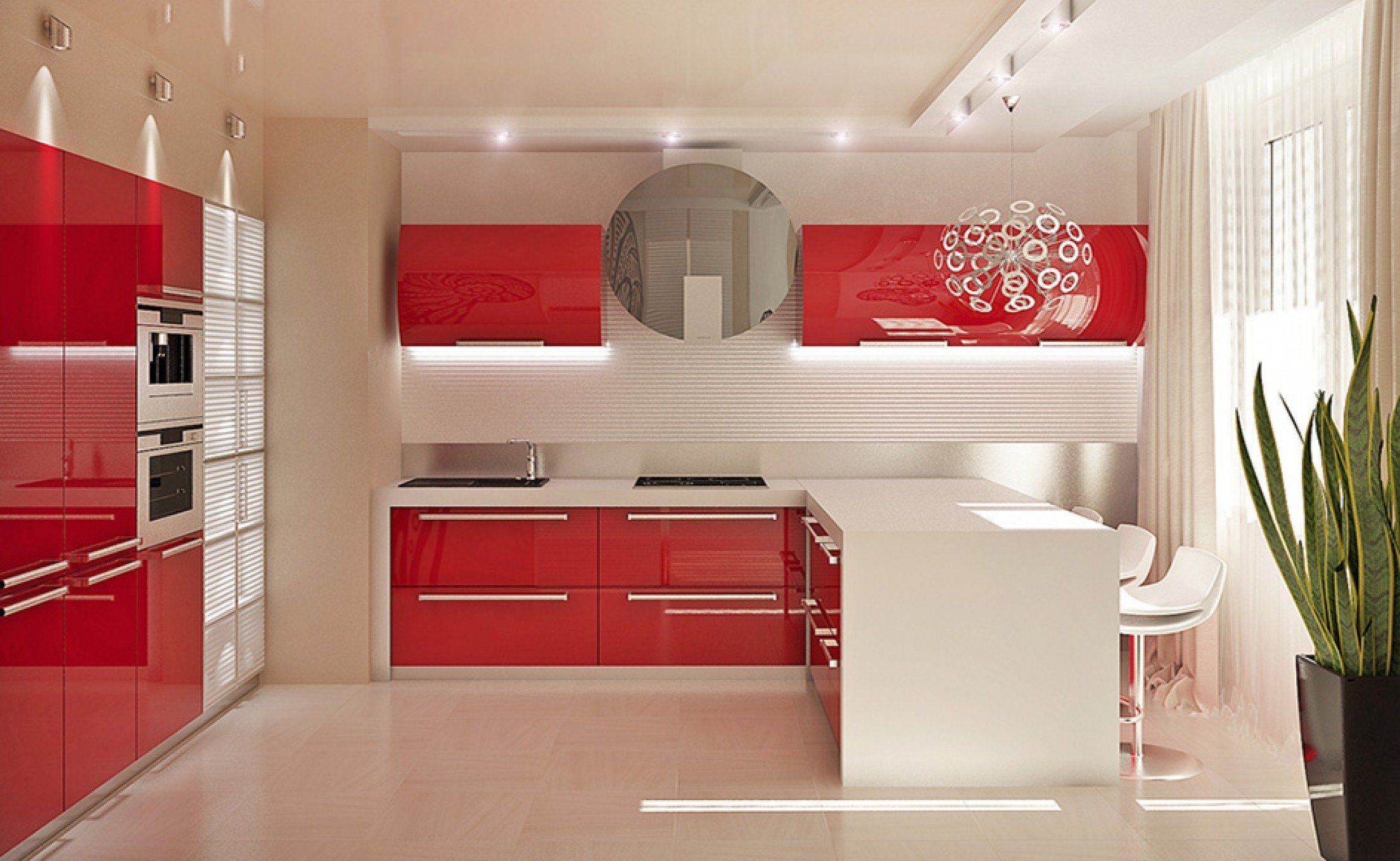Дизайн красной кухни: 73 примера и советы по оформлению интерьера