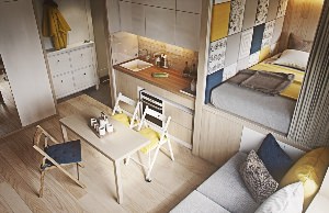 Дизайн маленьких квартир студий