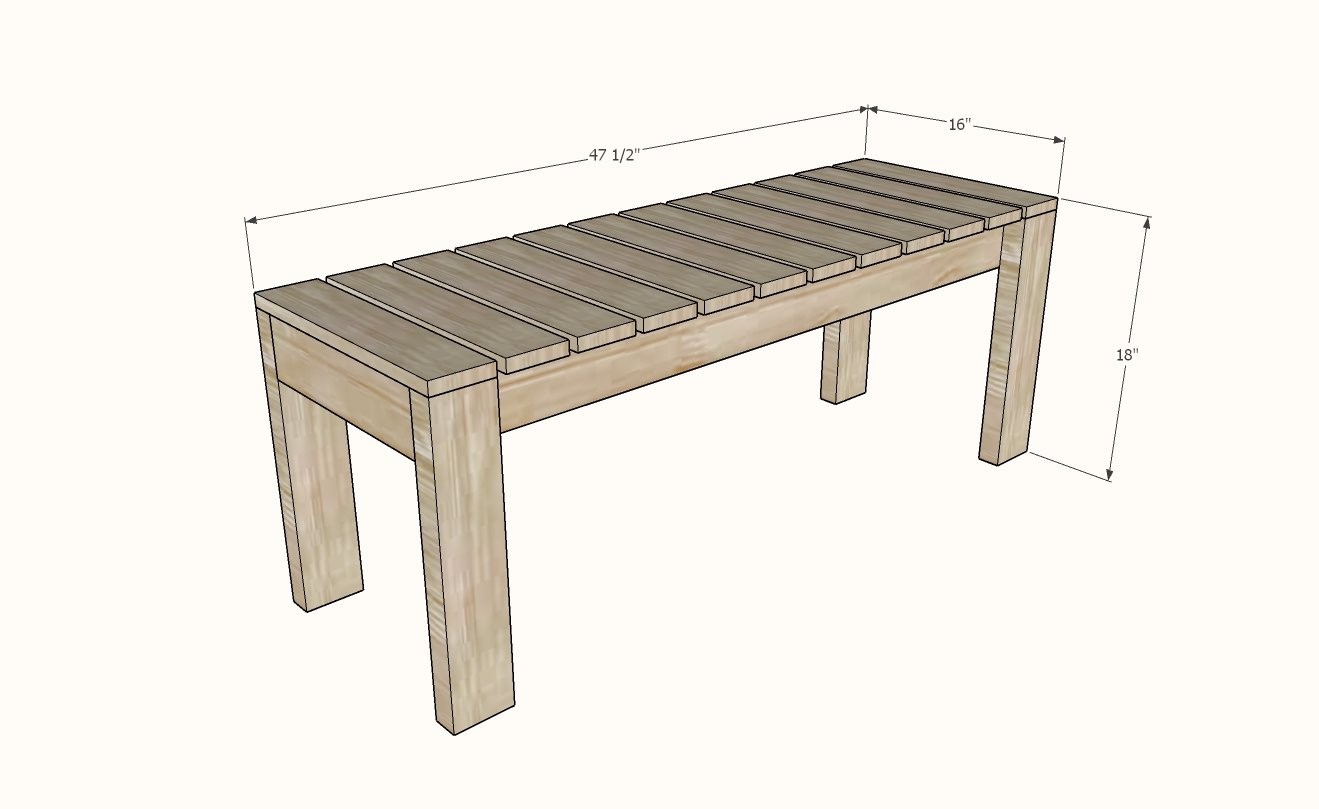 Скамья Wood Bench Plans