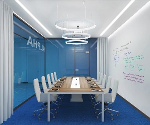 Дизайн переговорной комнаты в офисе