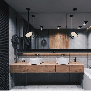 Дизайн ванных комнат с раковинами