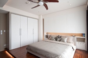 Дизайн спальни со встроенным шкафом