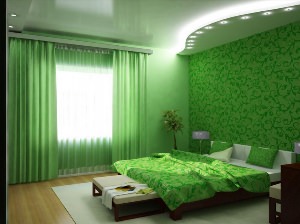 Спальни в зеленых тонах