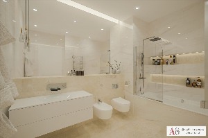 Светлая плитка для ванной комнаты