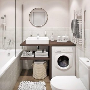 Красивые ванные комнаты со стиральными машинами