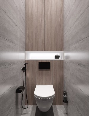 Дизайн туалета из ламината