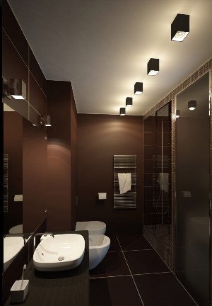 Туалет коричневый с бежевым
