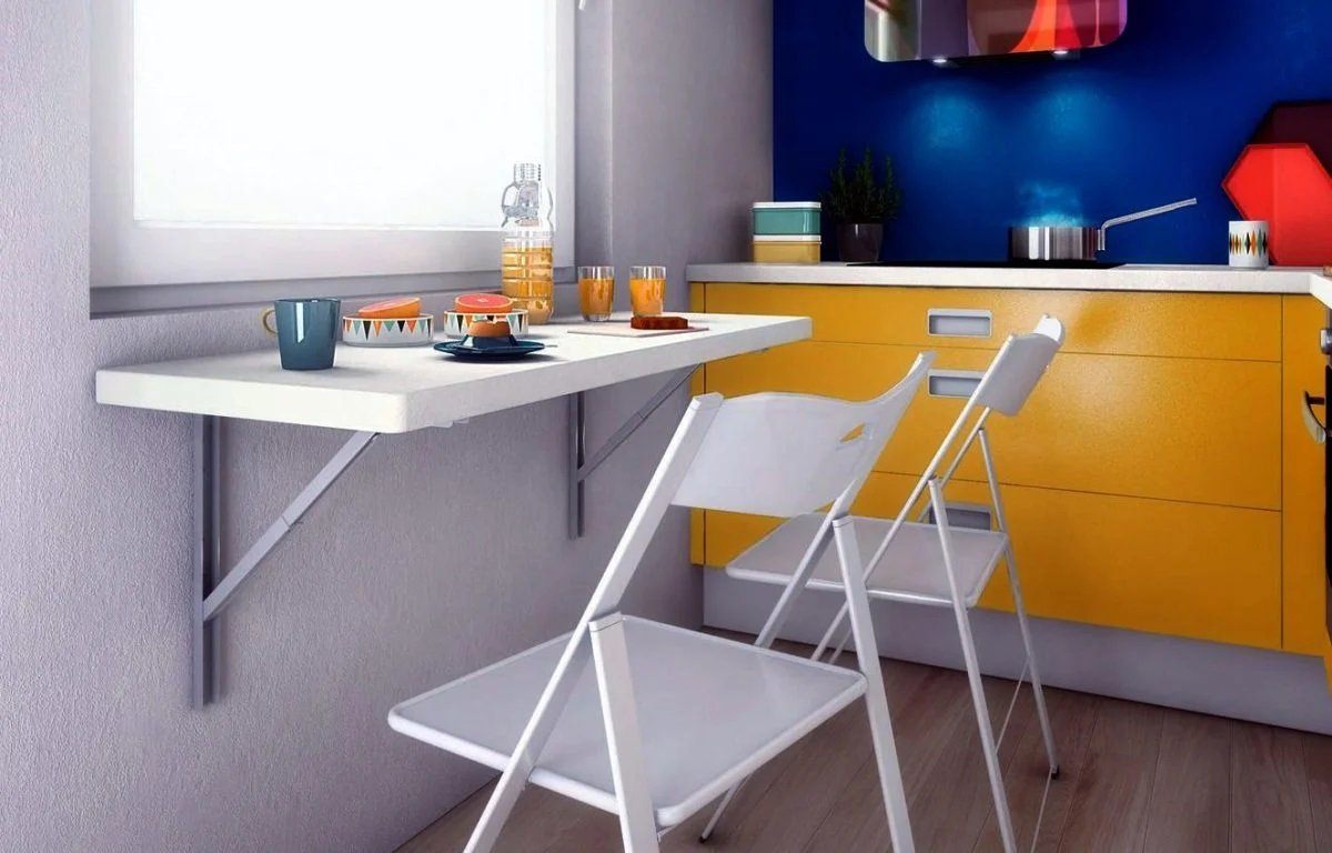 Кухонный раскладной стол Слайд тип 1 (Белый матовый, Белый)