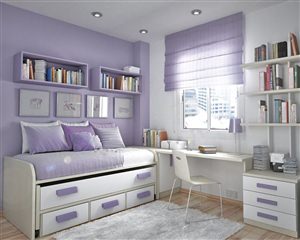 Детская комната в фиолетовых тонах