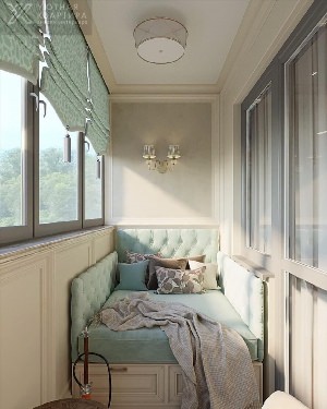 Дизайн балкона со спальным местом