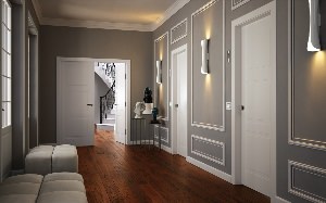 Дизайн с серыми дверями