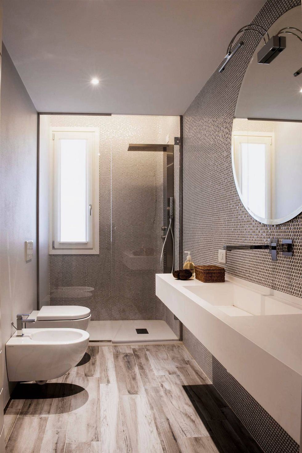 Дизайн ванной комнаты вытянутой формы