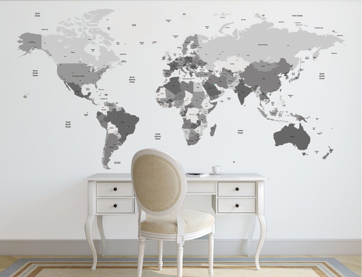 Политическая карта мира на стену