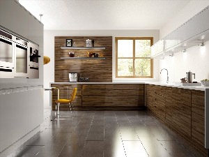 Кухня в стиле минимализм дерево