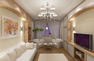 Дизайн узкого зала в квартире