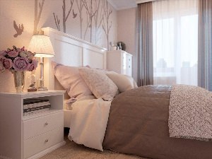 Дизайн спальни бежевого цвета